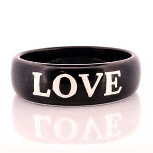 LOVE Black Cuff Bracelet